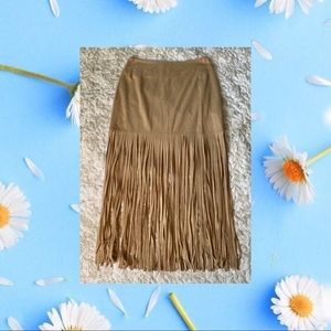 Suede skirt